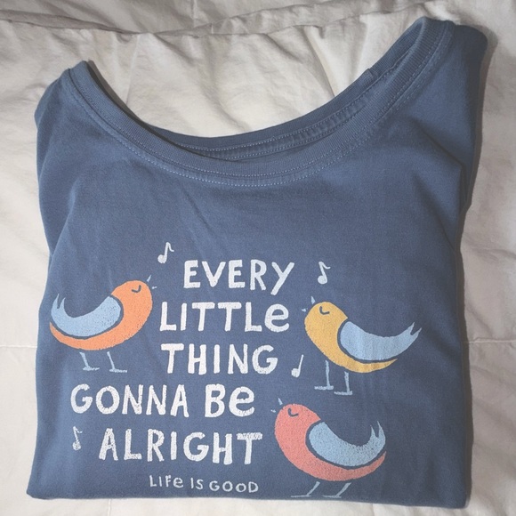 Life Is Good T-Shirt “EVERY LITTLE THING GONNA BE ALRIGHT” 100% cotton W XL $25 - Picture 8 of 8